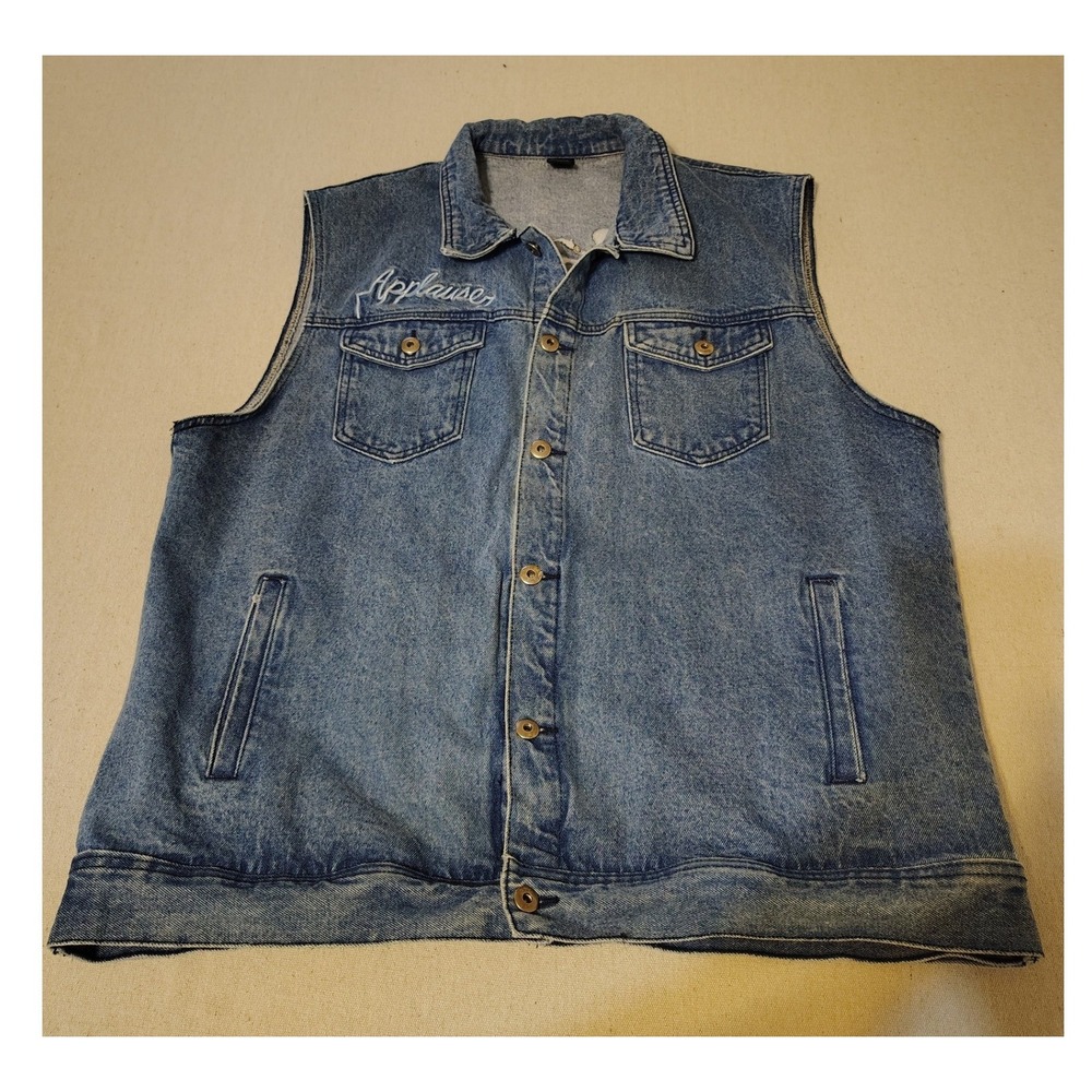 Cakeworthy Disney Aladdin Adult 4XL Jean Vest Genie Friends Like Me Tour 92